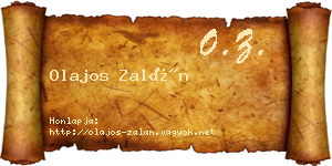 Olajos Zalán névjegykártya